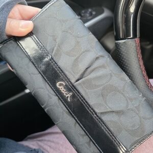 Coach Black and Gray Wristlet